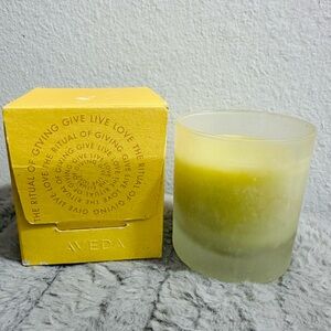 Aveda Plant Pure-Fume Aroma Candle Glass jar Beeswax. Size 2”